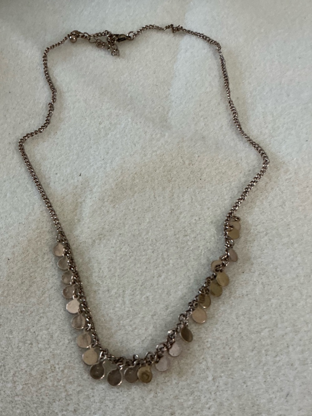 Delicate Gold-Tone Disc Charm Necklace - 21”